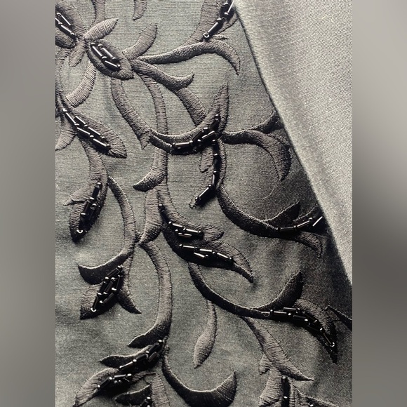 Victor Costa 100% Silk Beaded black open front blazer / jacket sz M oversized - Picture 15 of 16